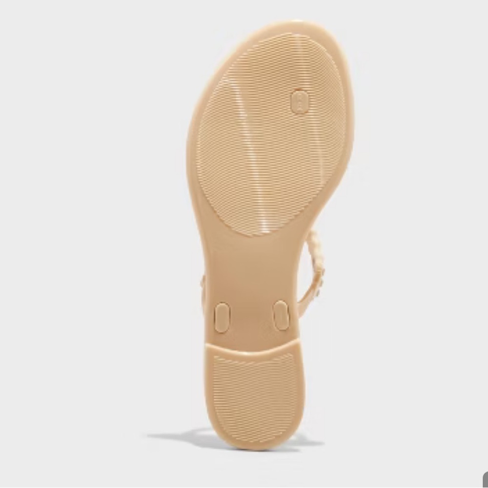 Shade & Shore Women's Tan Uella Jelly Sandals With Rhinestone Accents -Various — image 4 of 5